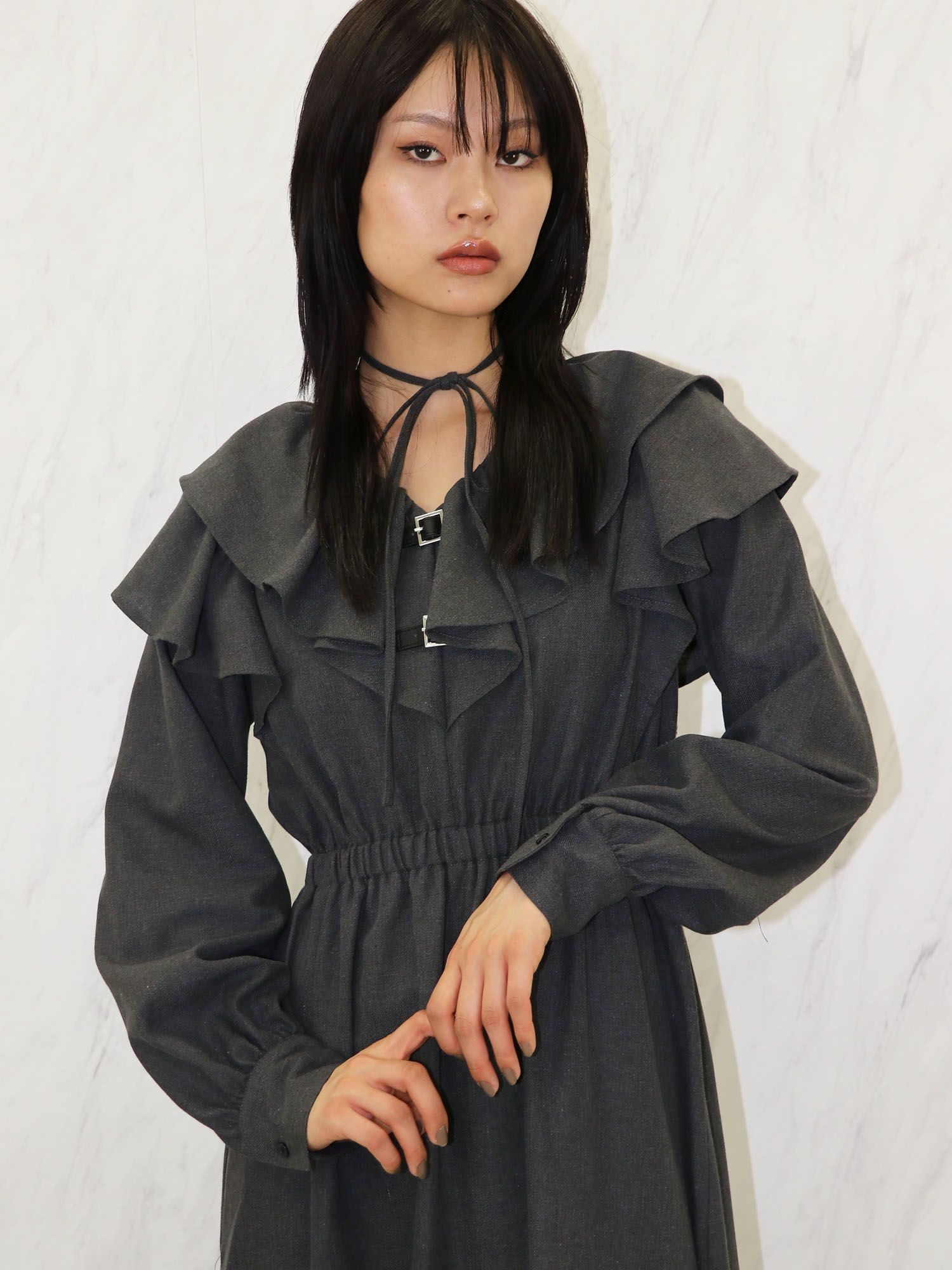 ワンピース TRANOI. / トラノイ パワーショルダーワンピース 203R410 CRU レディース