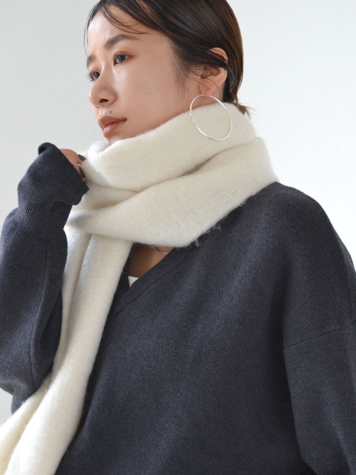 起毛大判ニットマフラー[品番：MKSW0054395]｜Ungrid（アングリット  