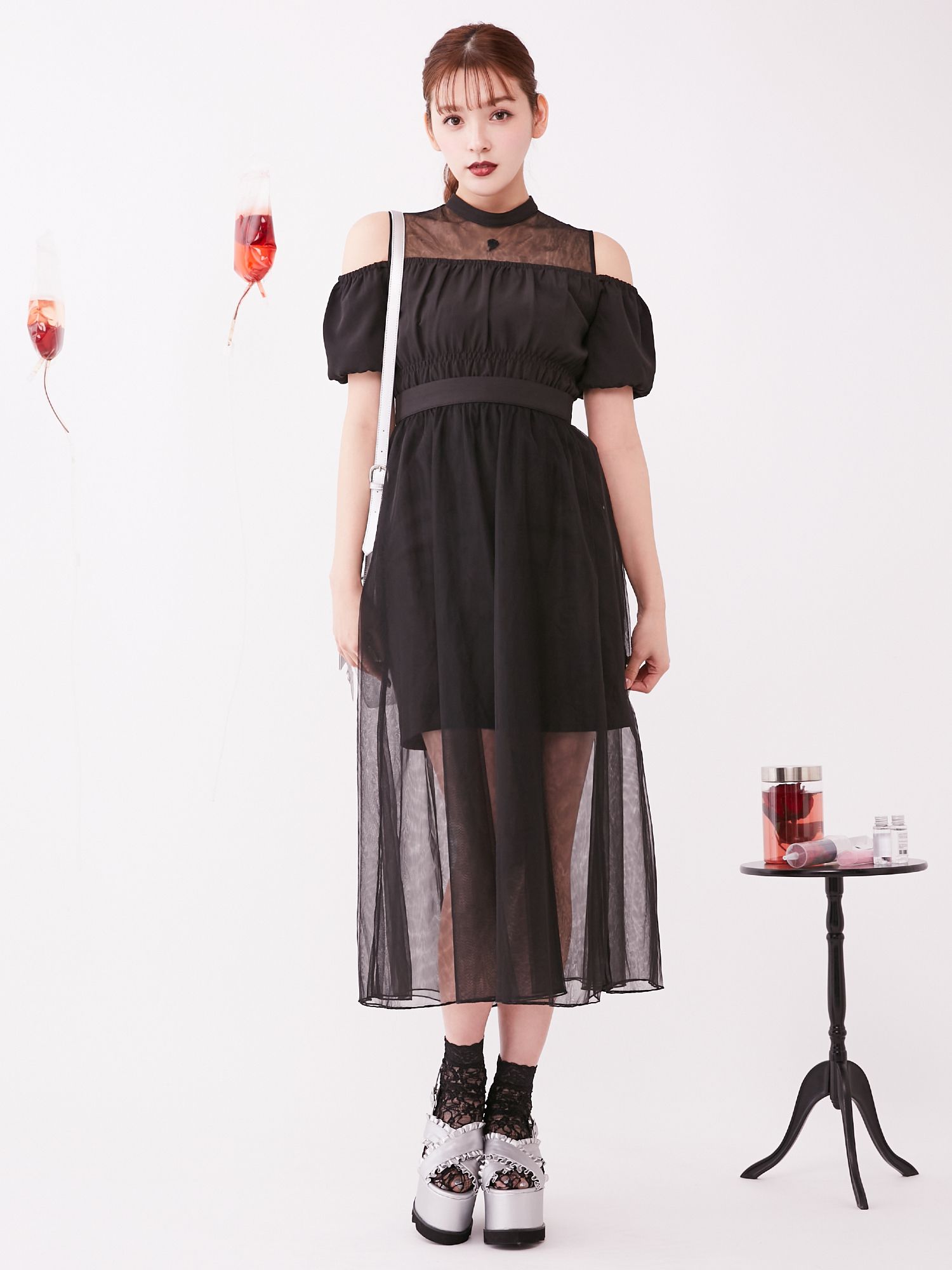 2wayチュールコンビマキシワンピース 品番 Mksw Eatme イートミー のレディースファッション通販 Shoplist ショップリスト