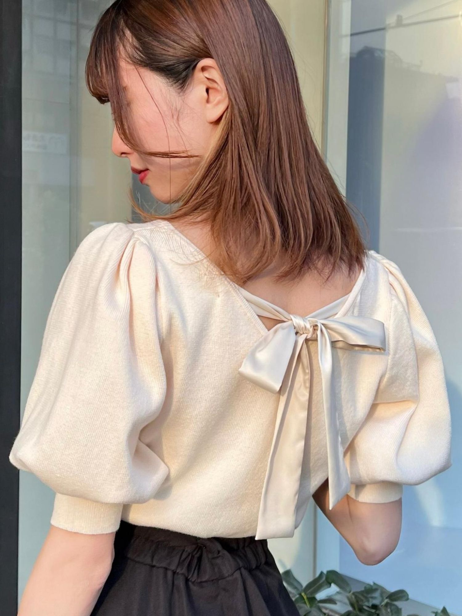 FRONTギャザーニットTOP[品番：MKSW0049836]｜EATME（イートミー）のレディースファッション通販｜SHOPLIST（ショップリスト）