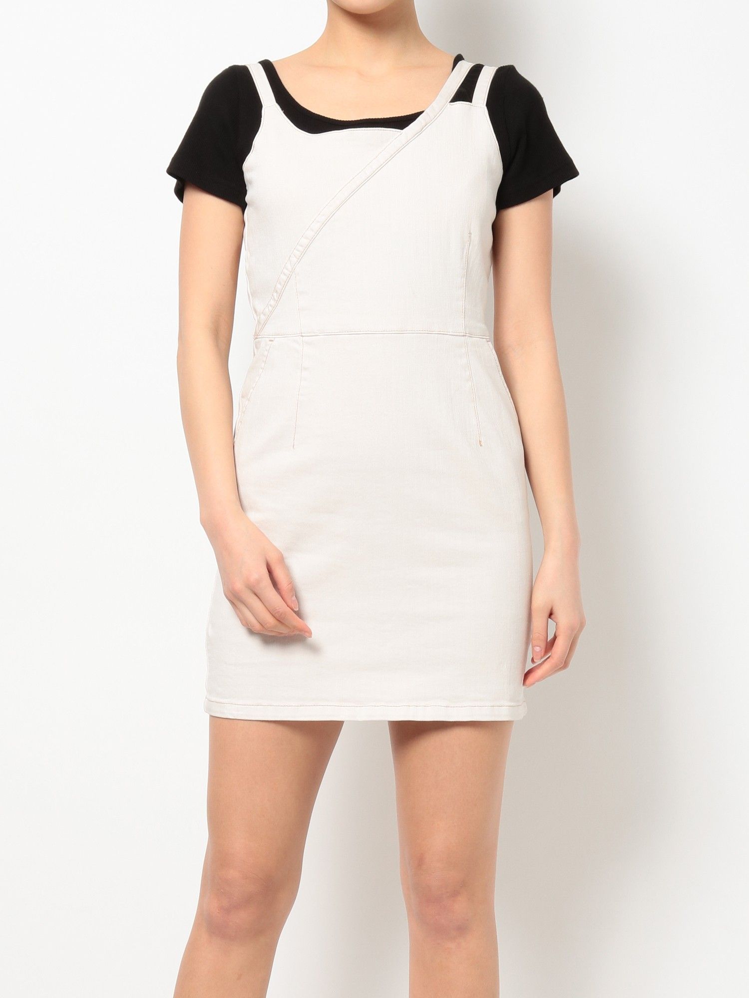 予約販売品 美品 Evris アシメストラップキャミミニワンピース ホワイト 白 M プライスダウン30 Off Coachmattoso Com Br