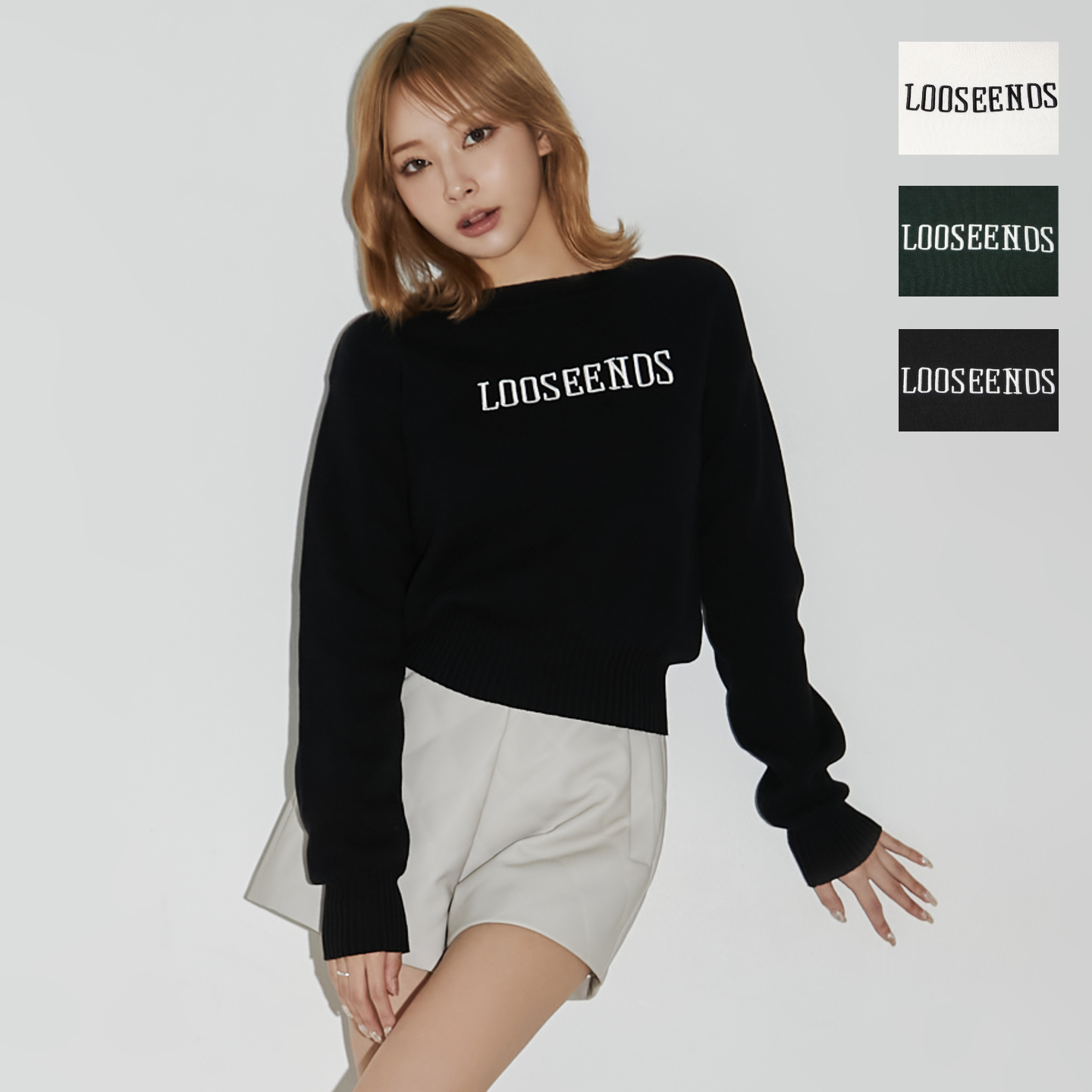 LOOSEENDSクルーネックニットTOPS[品番：MKSW0053157]｜GYDA（ジェイダ