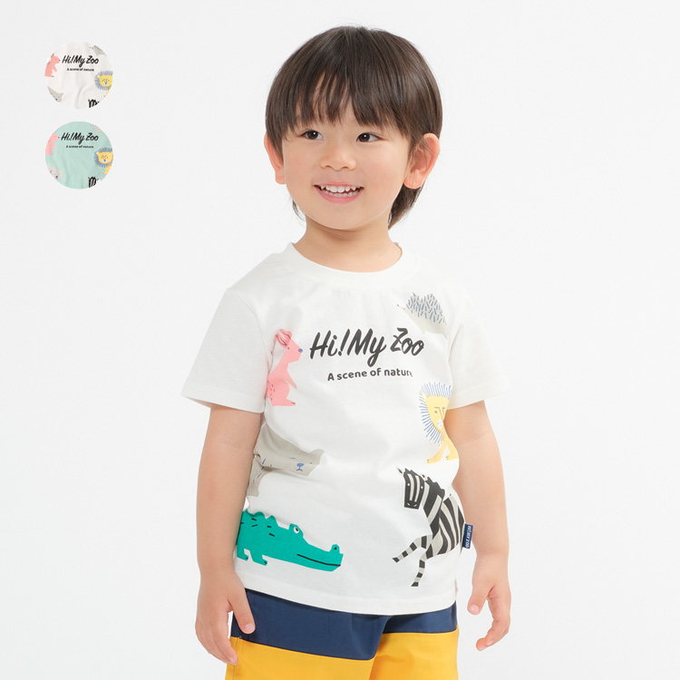 tシャツ クレセント N30835動物プリント半袖Ｔシャツ キッズ 子供服