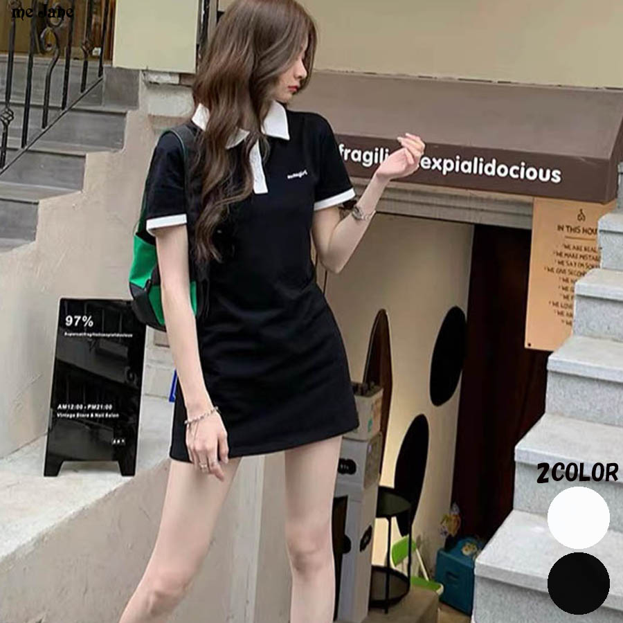 韓国風 リトル ブラック ミッド スカート ドレ ス ／ブラック 通販