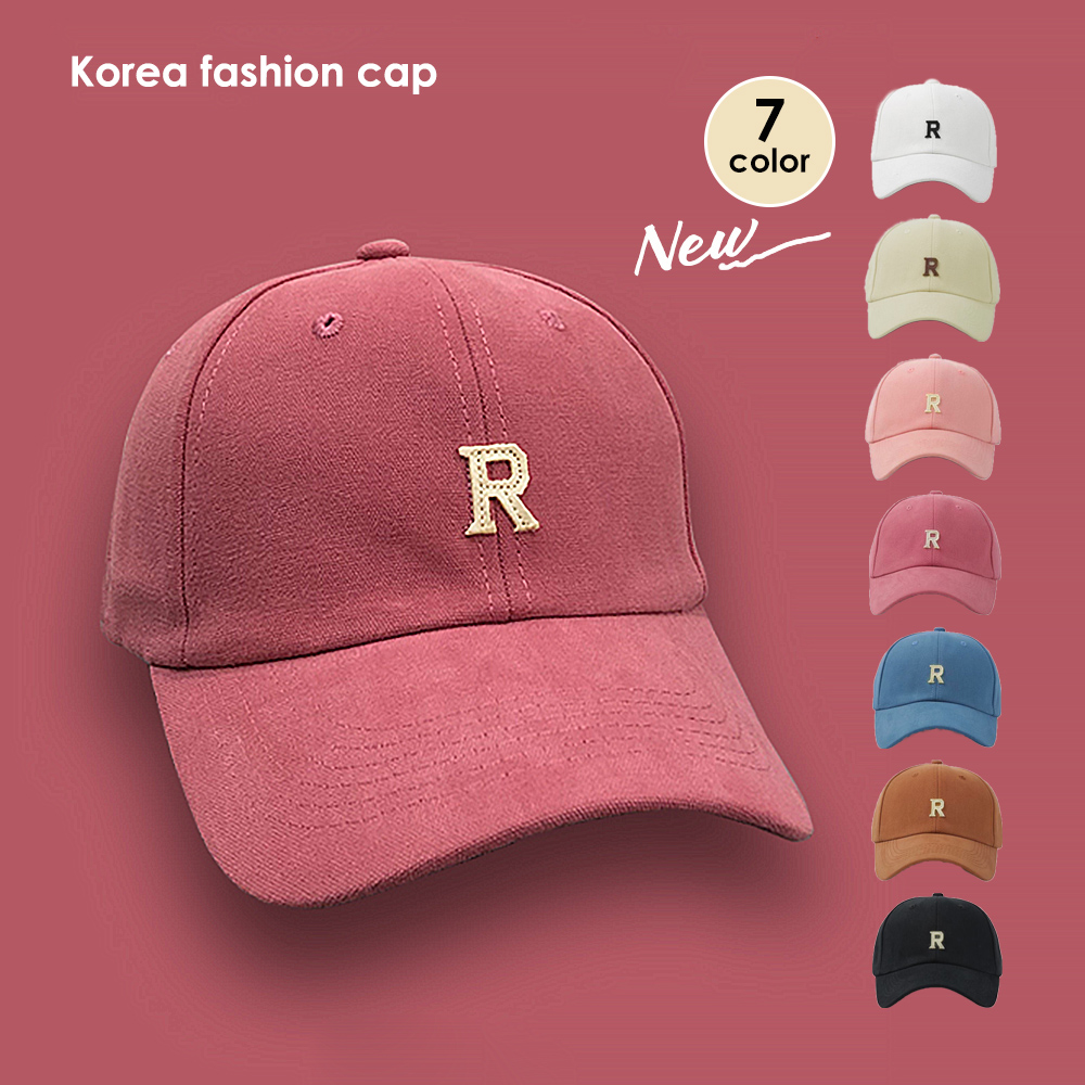 メンズ レディース 韓国 インポート キャップ ロゴ ベージュ 野球帽