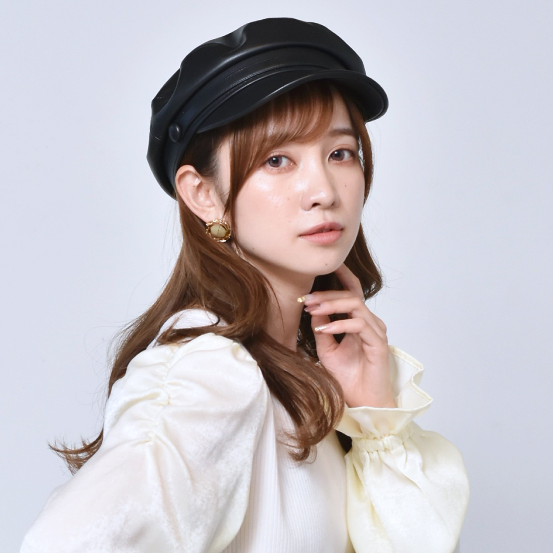 日本最級 レザーキャスケット 帽子 キャップ 韓国 紫外線 黒 小顔