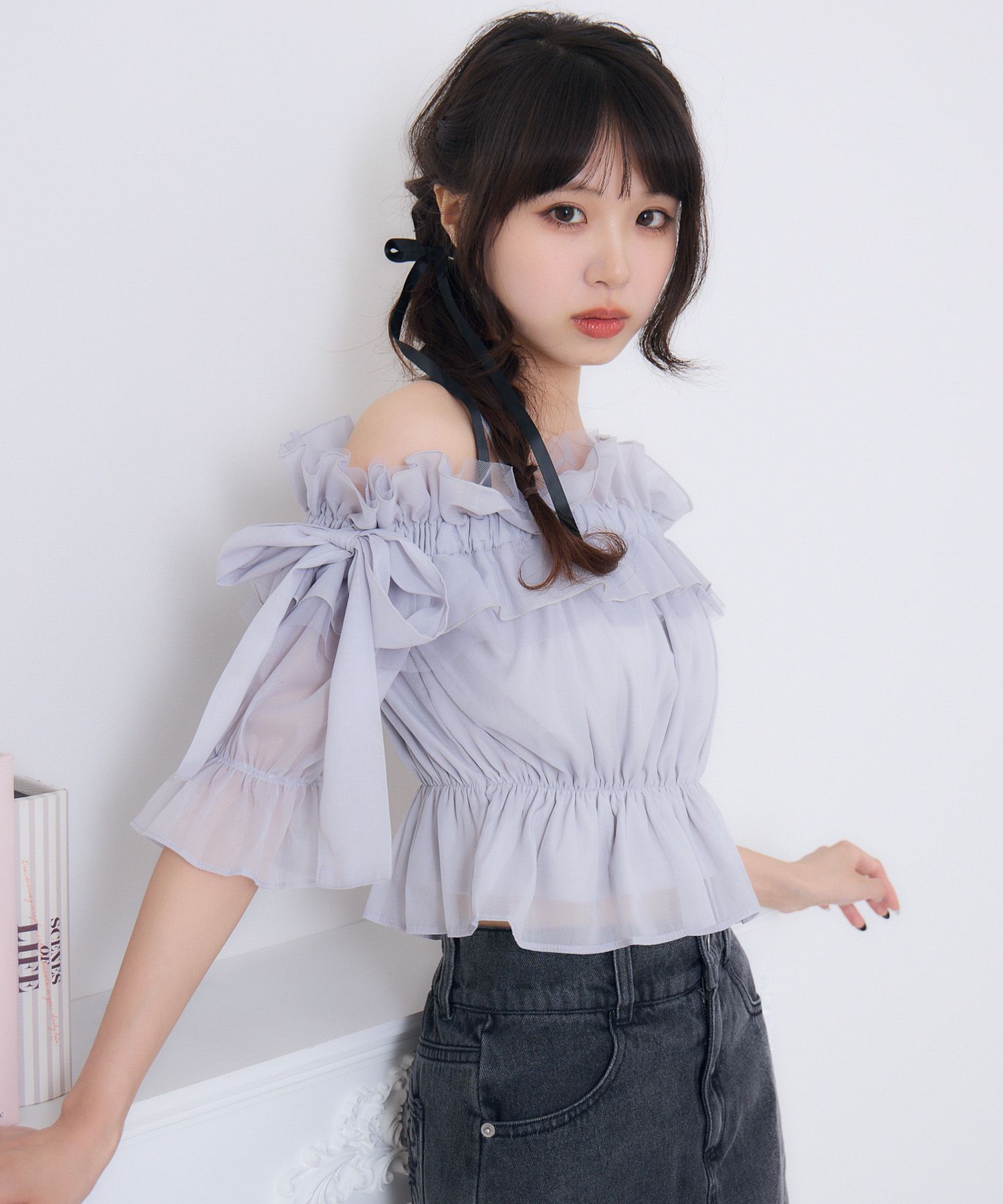 完売品】リンカブル サイドリボンラッシュガード 刺々し 