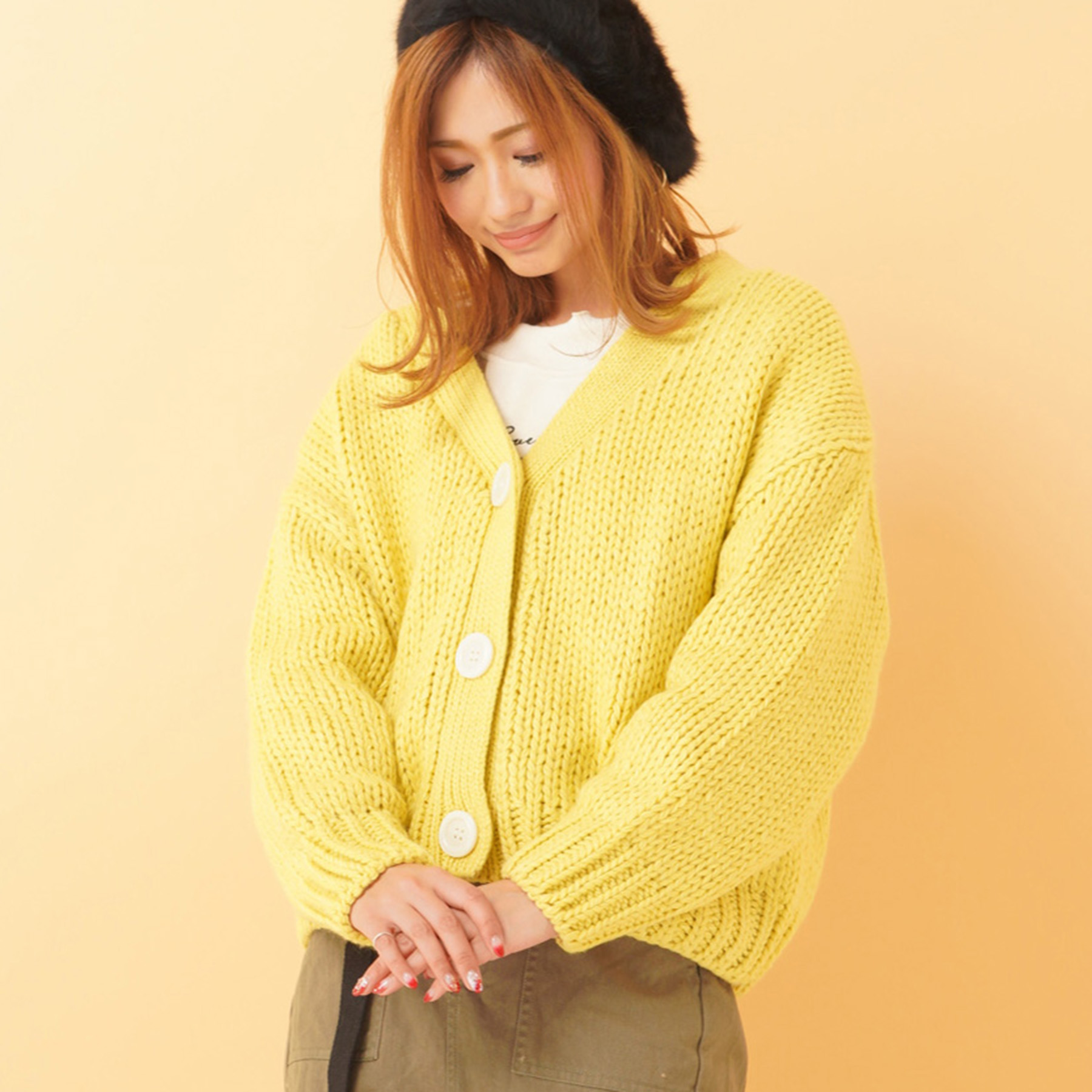 Retro Girl Bigボタンざっくりカーデ 品番 Rtgw Retro Girl レトロガール のレディースファッション通販 Shoplist ショップリスト