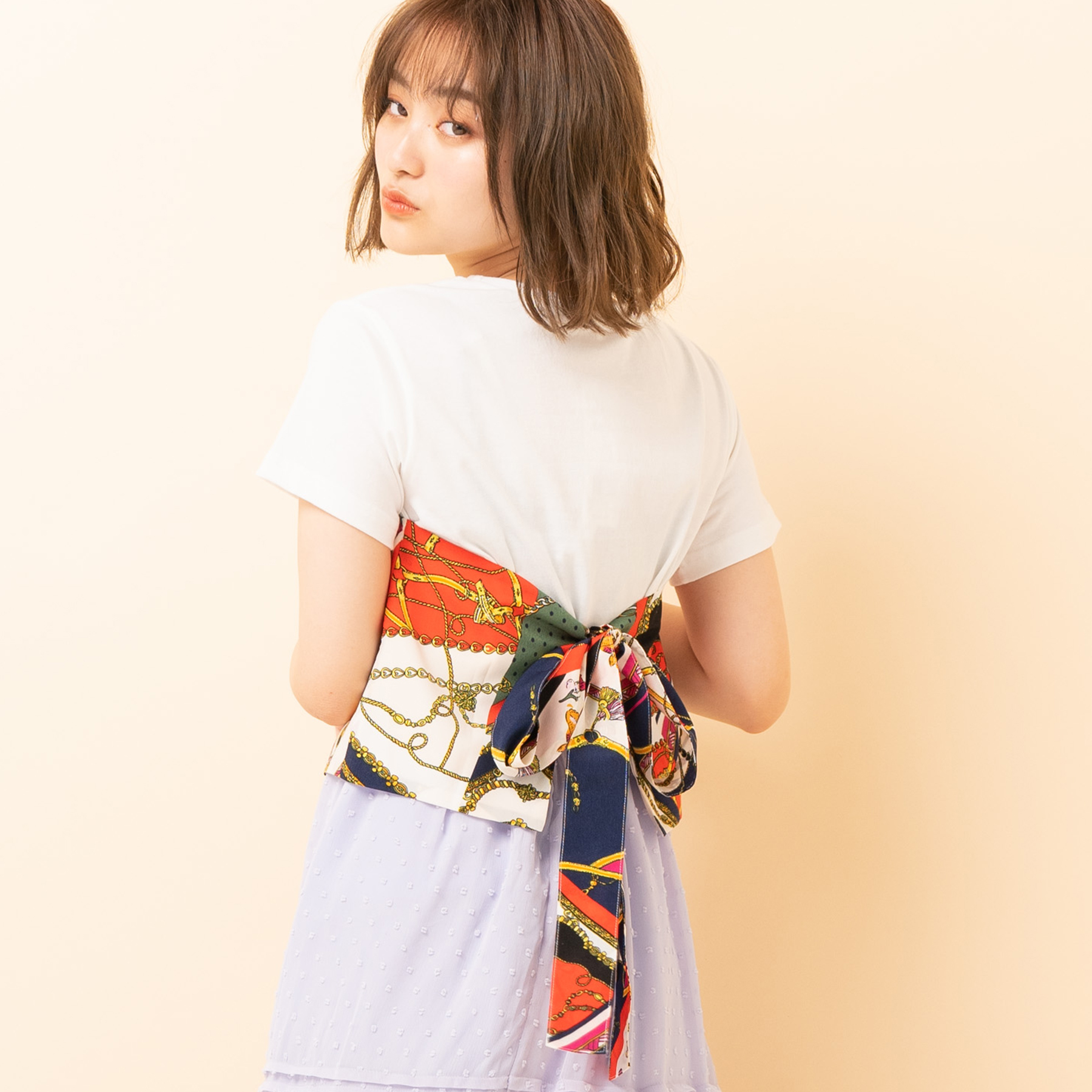 ○RETRO GIRL○ FスカーフビスチェTee[品番：RTGW0001029]｜RETRO GIRL