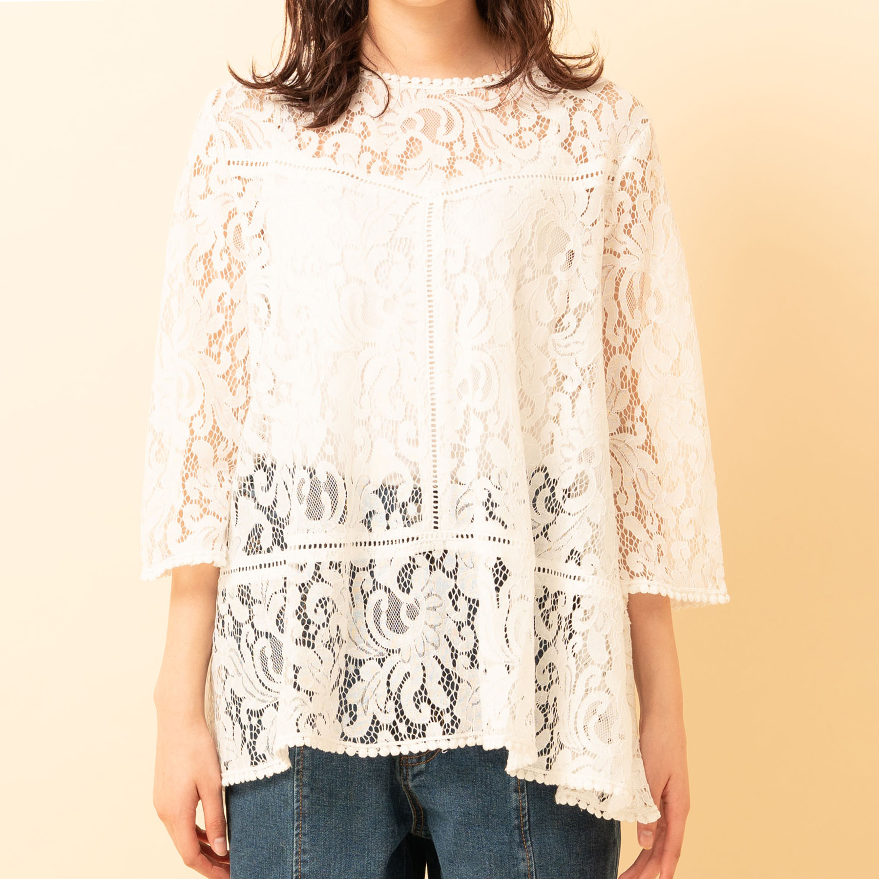 ⭐️専用☆未使用☆[598]NINEレースチュニック ☆未使用☆[598]NINEレースチュニック