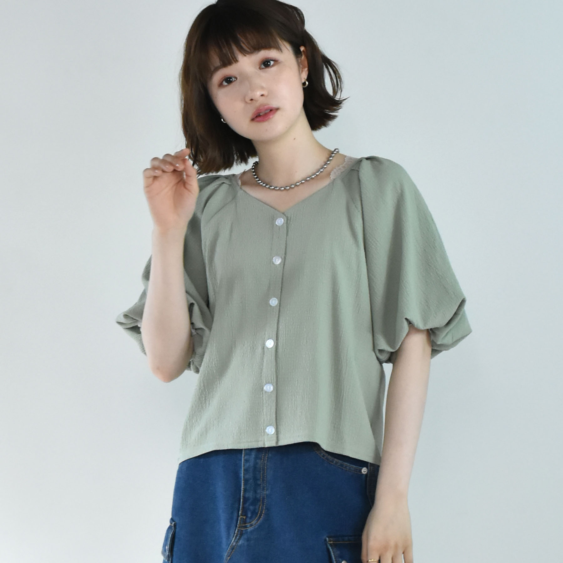 ◎RETRO GIRL◎ 5分袖パフスリーブTee[品番：RTGW0004270]｜RETRO  GIRL（レトロガール）のレディースファッション通販｜SHOPLIST（ショップリスト）