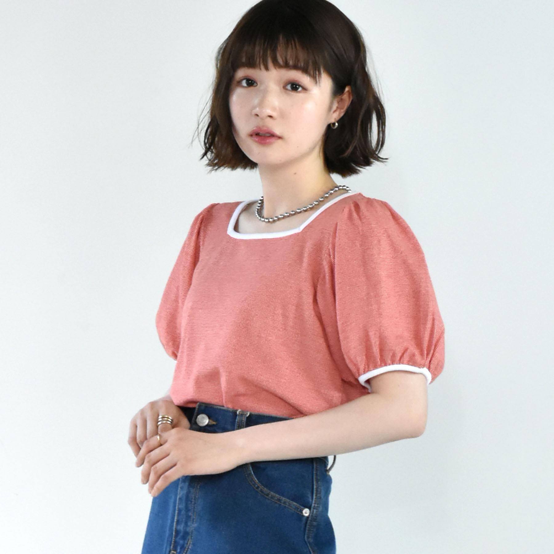 ◎RETRO GIRL◎ パイピング柄Tee[品番：RTGW0004266]｜RETRO GIRL 