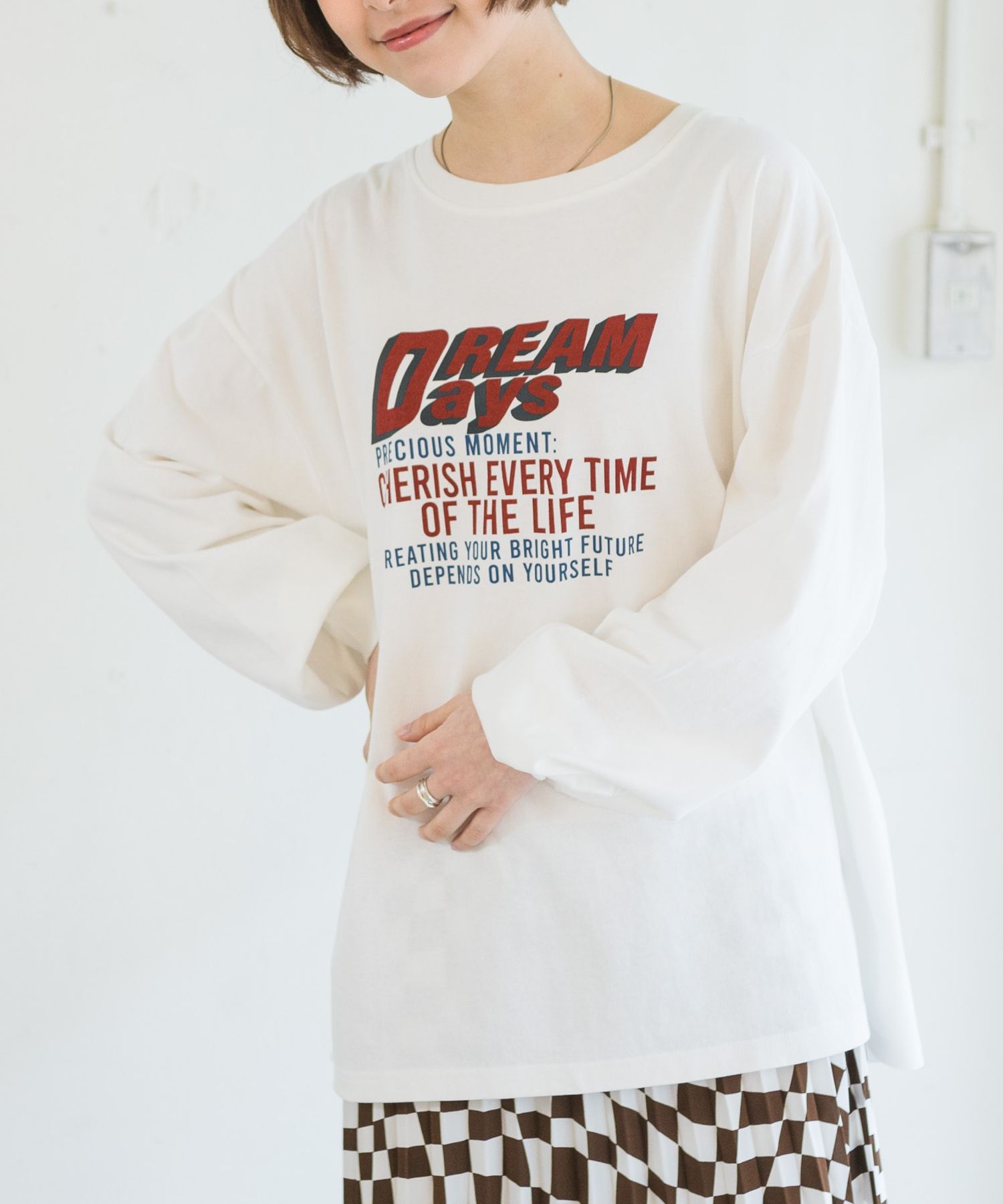 RETRO GIRL レトロガール レディース カットソー M プリント - Tシャツ