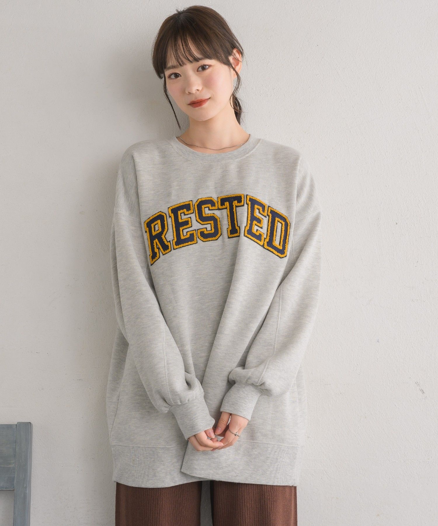 サガラ刺繍BIGトレーナー[品番：RTGW0007469]｜RETRO GIRL（レトロ