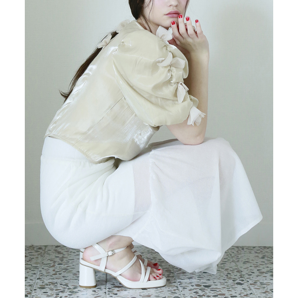 アイボリー】【Seemi】SeemiRibbonblouse[品番：NCLW0010359]｜NICE