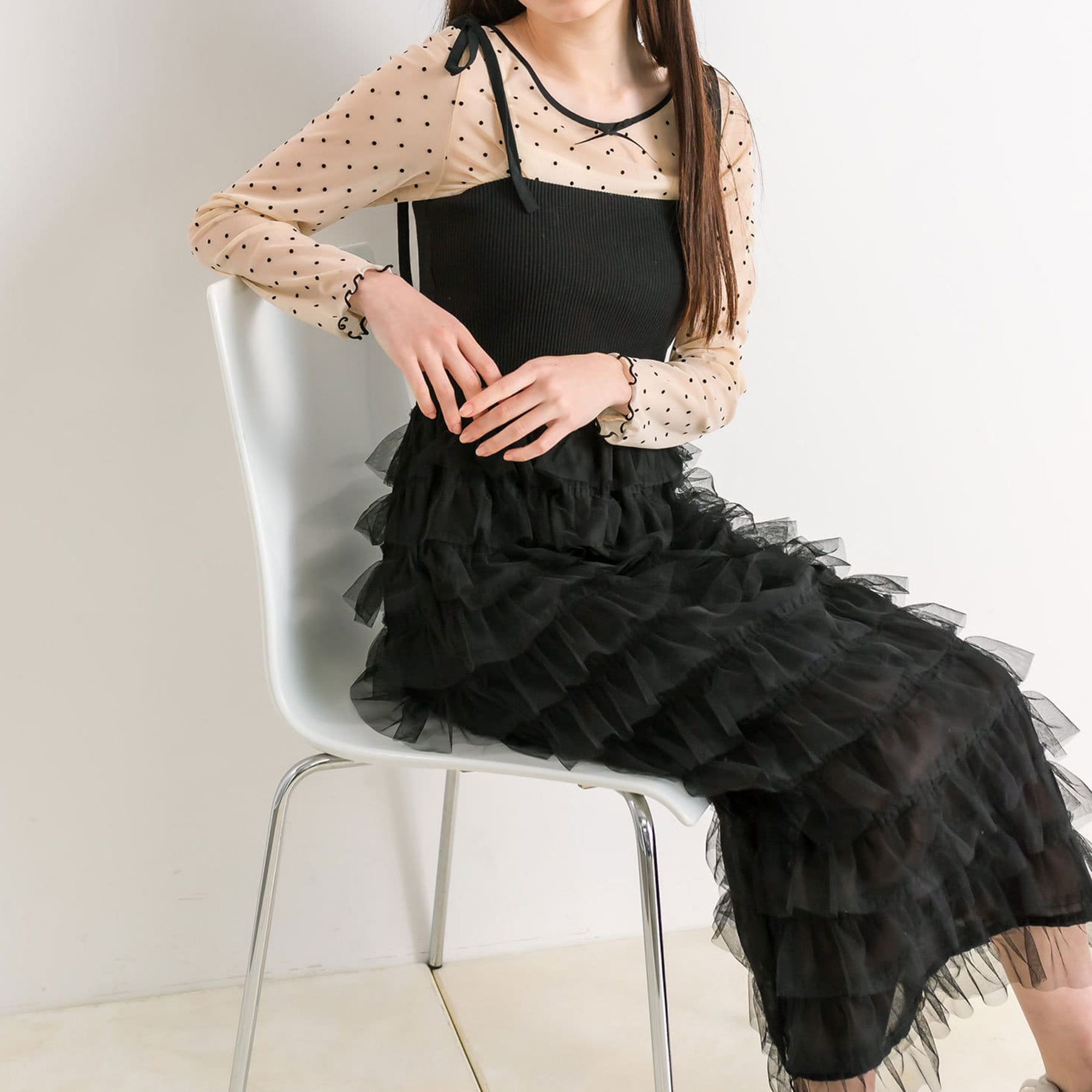 チュールフリルキャミワンピース[品番：OLOW0013347]｜RMAF NICE CLAUP  