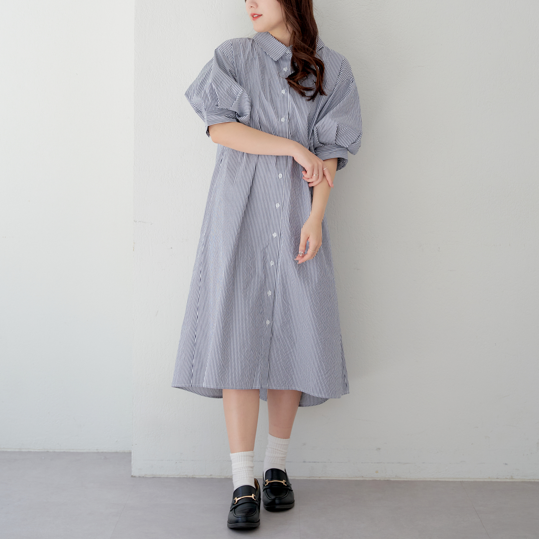 5分袖レースアップワンピース[品番：OLOW0012619]｜OLIVE des OLIVE