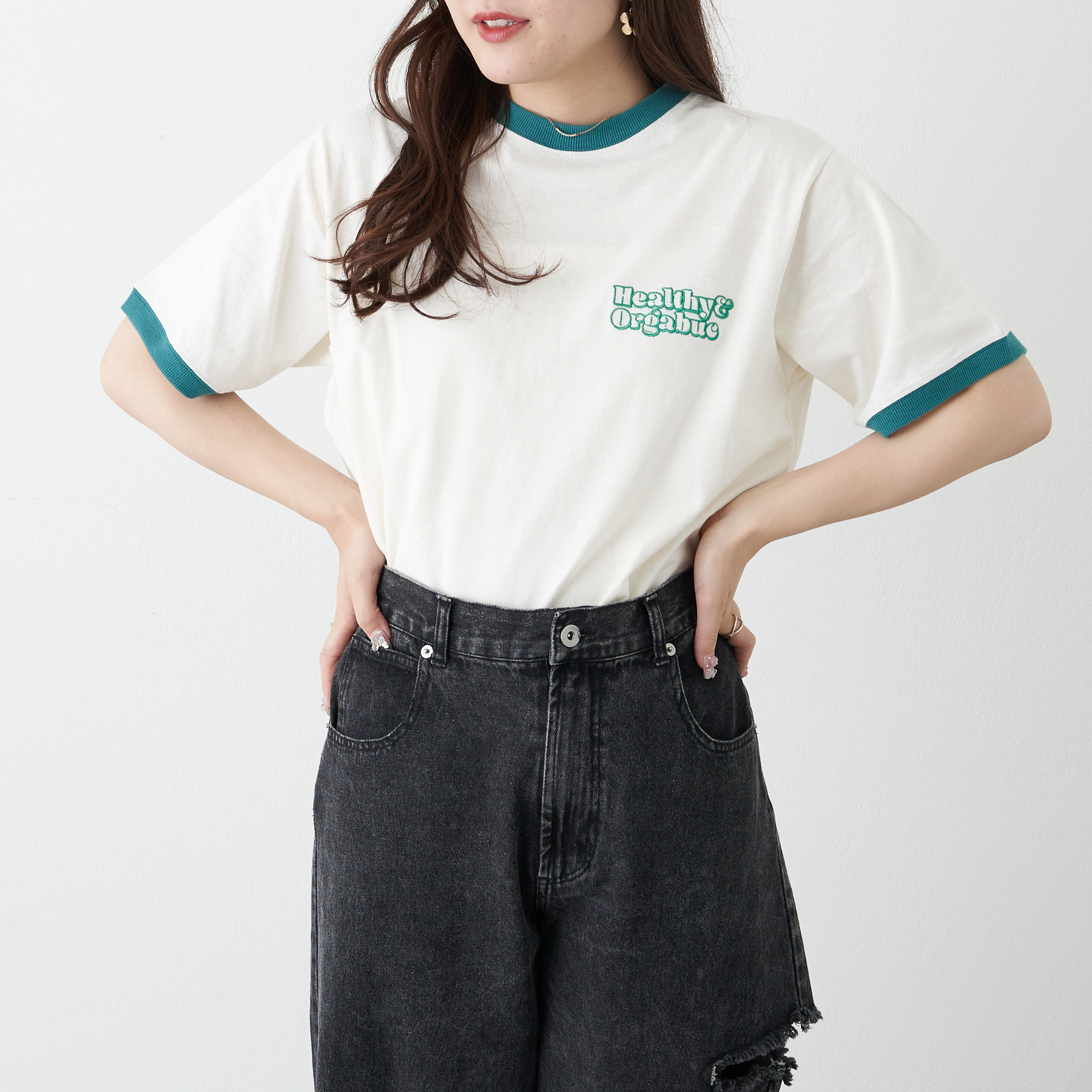 コーフル レトロ Tシャツ リンガー キューピッド ドロップショルダー