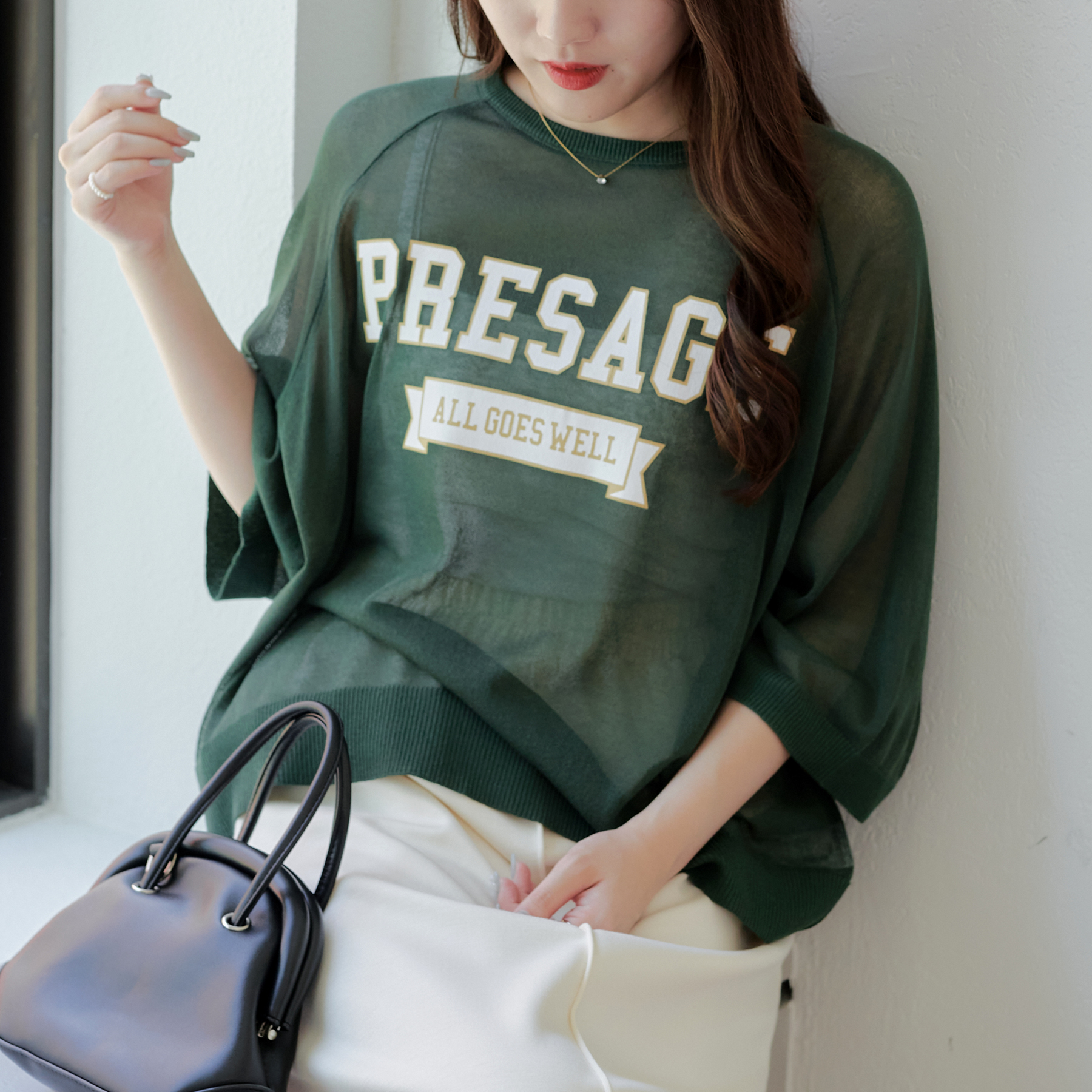 シアカレッジニット[品番：OLOW0014002]｜OLIVE des OLIVE OUTLET 