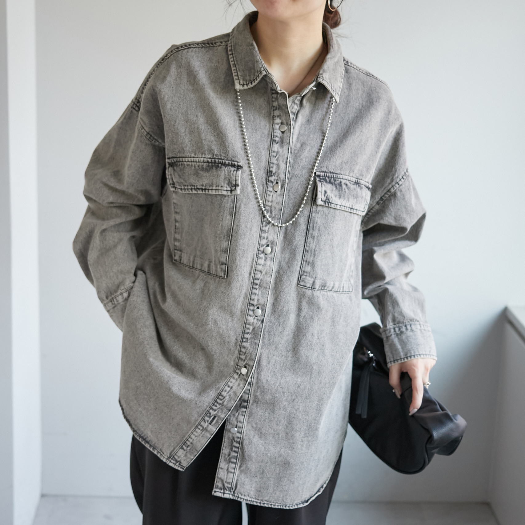 RMAF　NICE CLAUP / OLIVE des OLIVE デニムシャツのサムネイル