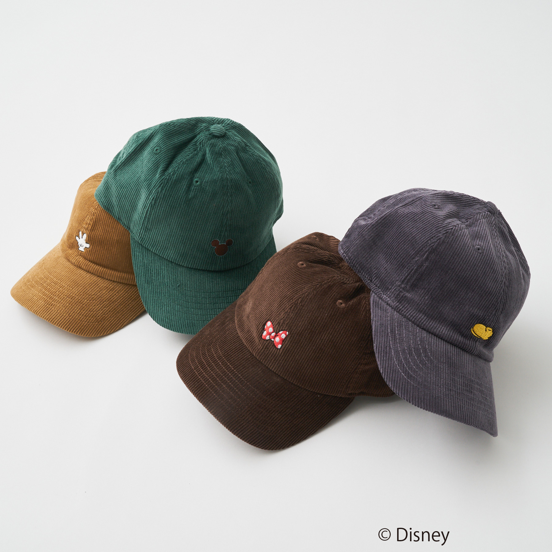 ディズニー刺繍コーデュロイキャップ[品番:OLOW0004570