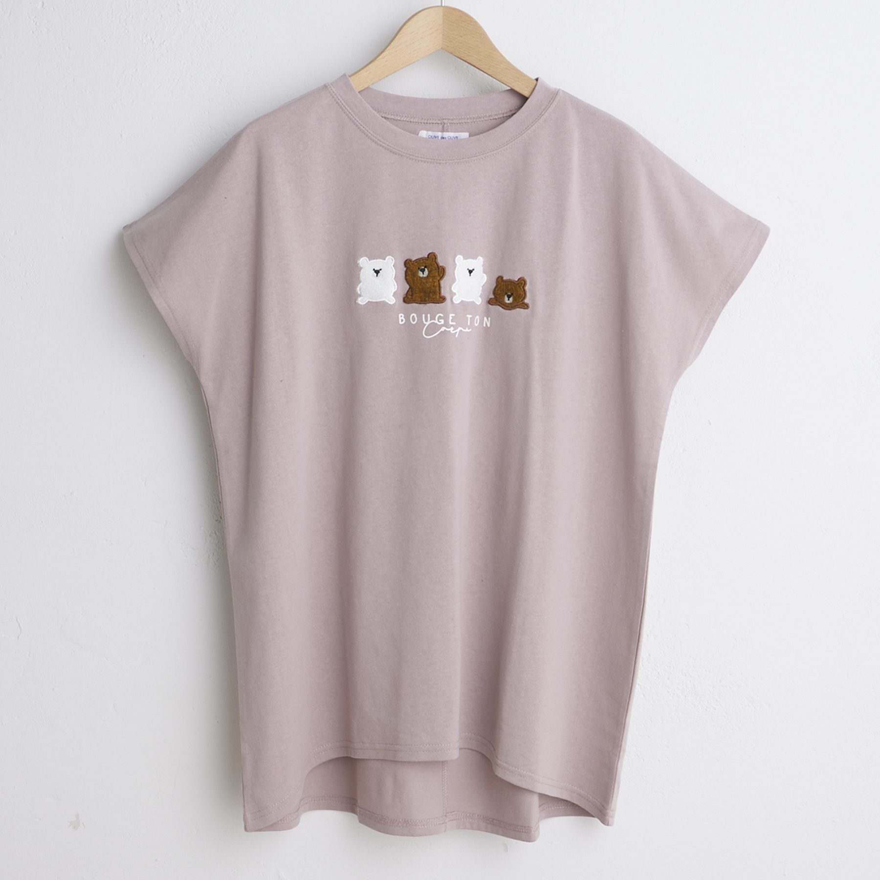 Web限定】４匹くま刺繍Ｔシャツ[品番：OLOW0005968]｜OLIVE des OLIVE