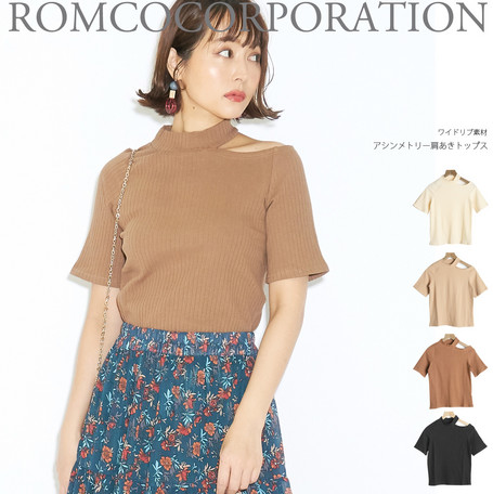 ワイドリブ アシメ肩あきトップス レディース 品番 Nelw Ninaetlina ニナエリナ のレディースファッション通販 Shoplist ショップリスト