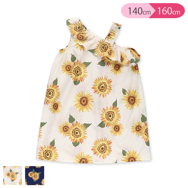 ひまわりアシメ布帛ノースリーブワンピース 品番 Nmyk 西松屋 ニシマツヤ のキッズファッション通販 Shoplist ショップリスト