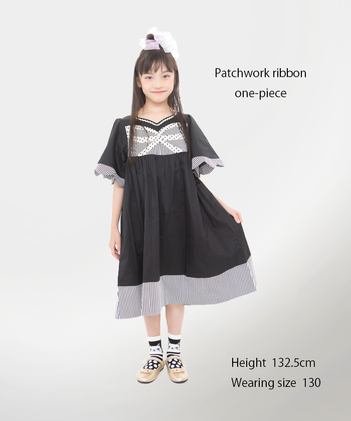 21春夏 パッチワークリボンワンピース 110 140 品番 Sttk Unica ユニカ のキッズ ファッション通販 Shoplist ショップリスト