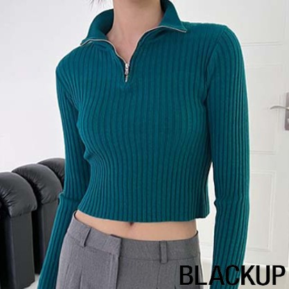 BLACK UP(ブラックアップ)ストックハーフジップアップニット[品番：NWIW0010321]｜3rd  Spring（サードスプリング）のレディースファッション通販｜SHOPLIST（ショップリスト）