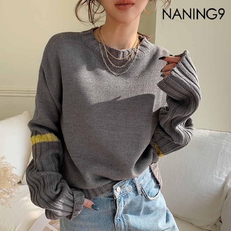 NANING9(ナンニング)リブ編ポイントセーター　完売品 - 4