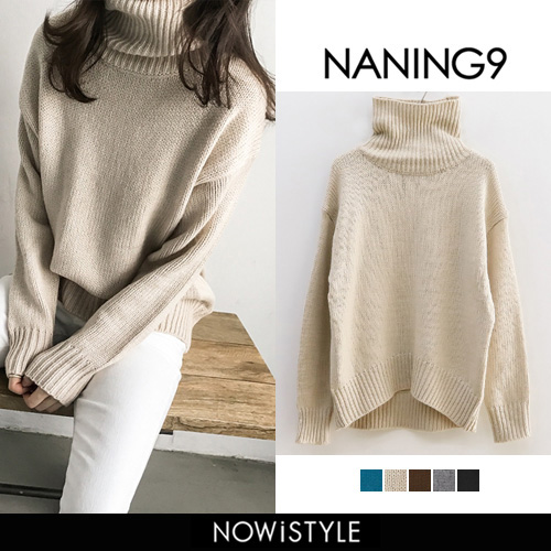 NANING9タートルネックセーター 韓国 韓国ファッション[品番 