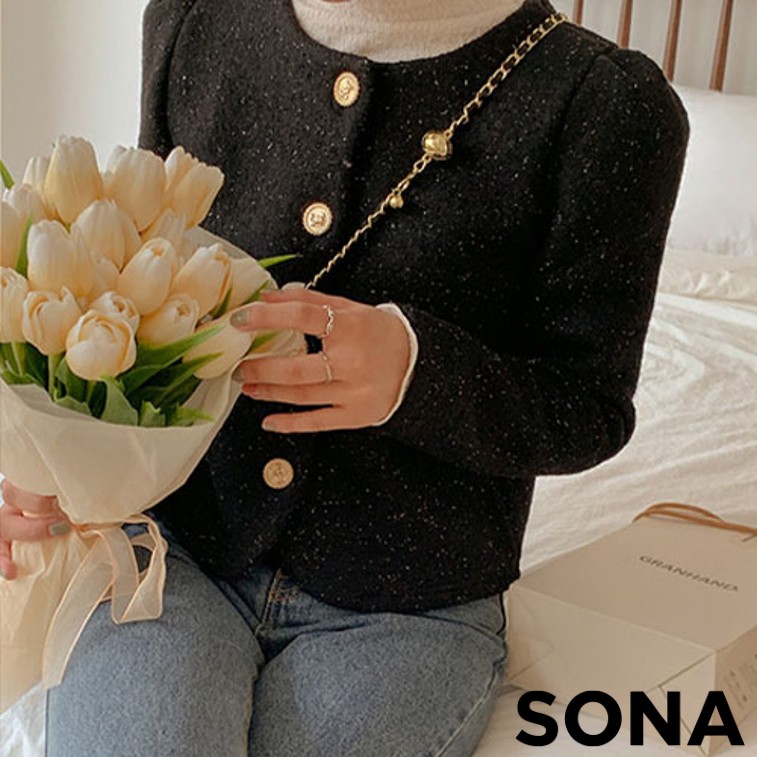 SONYUNARA(ソニョナラ)ゴールドボタンツイードジャケット 韓国 