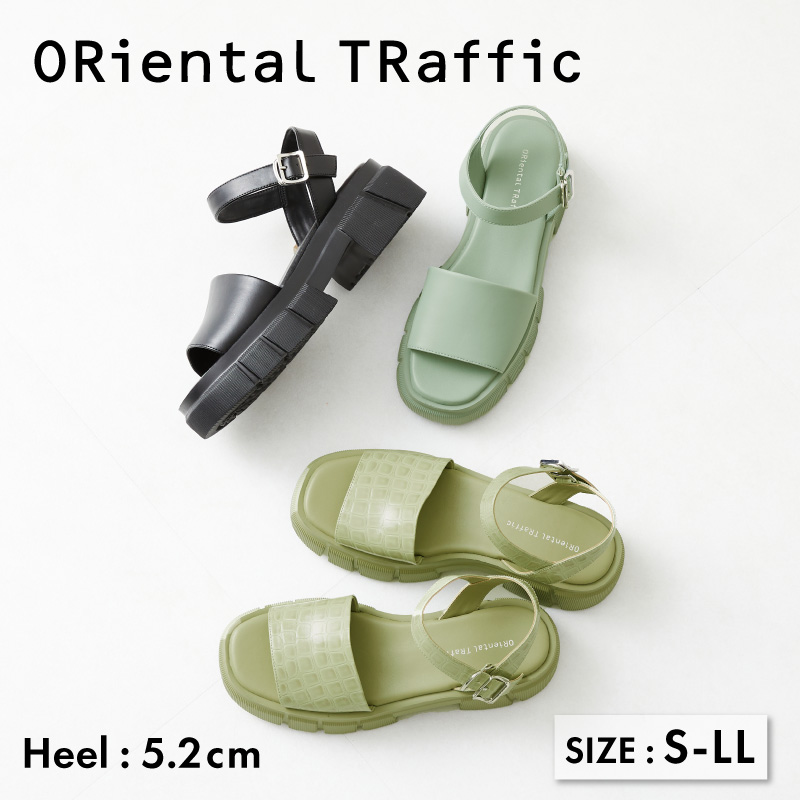 好評 ORiental TRaffic フラットサンダル S aob.adv.br