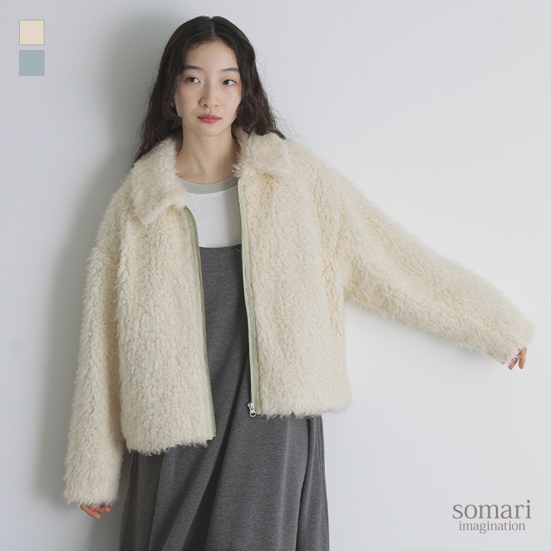 somari imaginationフェイクファーブルゾン[品番：MITW0017664]｜osharewalker（オシャレウォーカー  ）のレディースファッション通販｜SHOPLIST（ショップリスト）