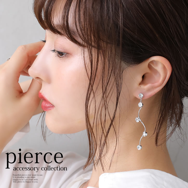 流線ロングビジューピアス 品番 Mitw Osharewalker オシャレウォーカー のレディースファッション通販 Shoplist ショップリスト