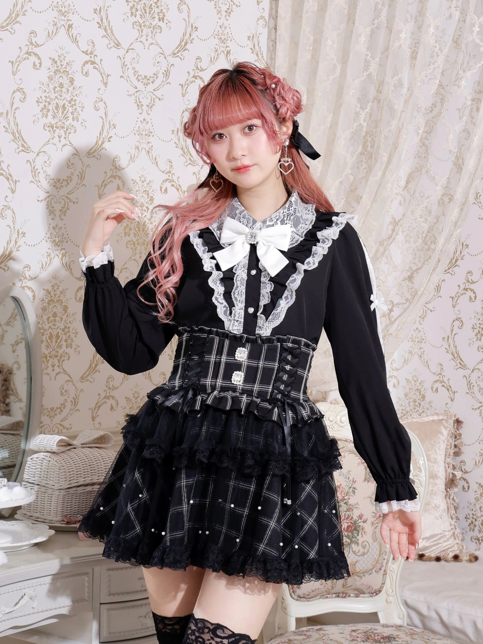 ◎当日発送可能！レリアン セレモニー フリルカラー 花柄（スリーブ  