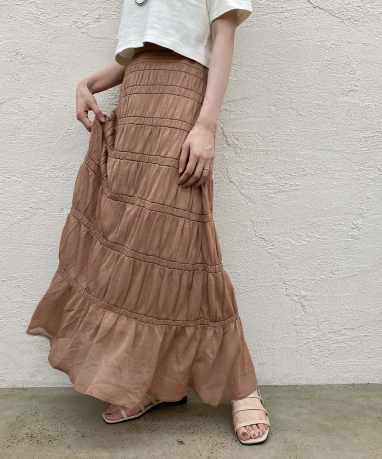 コットン★ティアード★ニットスカート★ ZIMMERMANN CASA FLINE - 【1番人気】COTTON TIERED SKIRT / コットン