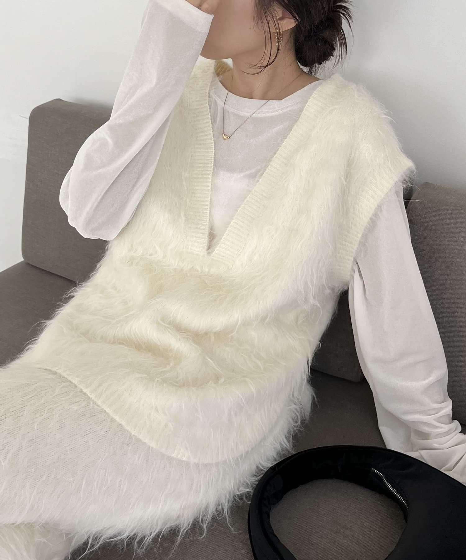 CAPRICIEUX LE'MAGE】シャギーファーベスト[品番：PALW0004366]｜PAL GROUP  OUTLET（パルグループアウトレット）のレディースファッション通販｜SHOPLIST（ショップリスト）