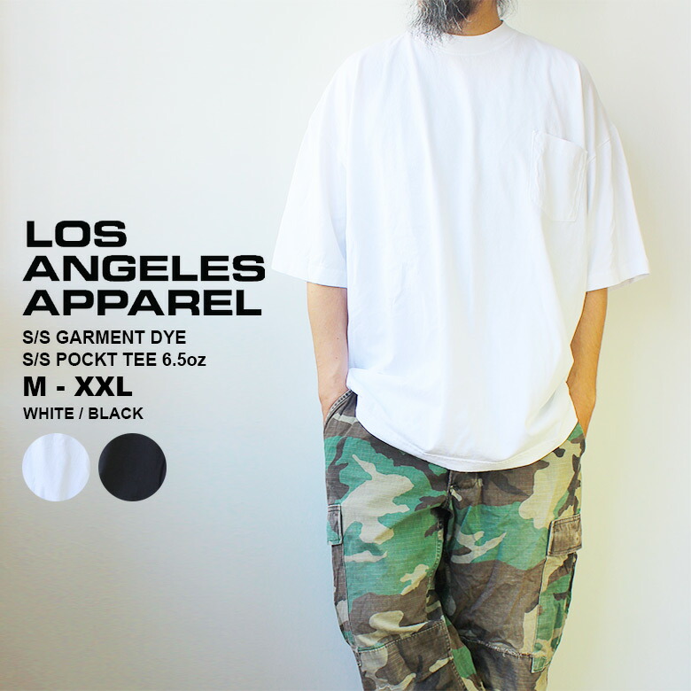 LOS ANGELES 6.5oz APPAREL Tシャツ ガーメントダイ 【アウトレット☆送料無料】 APPAREL