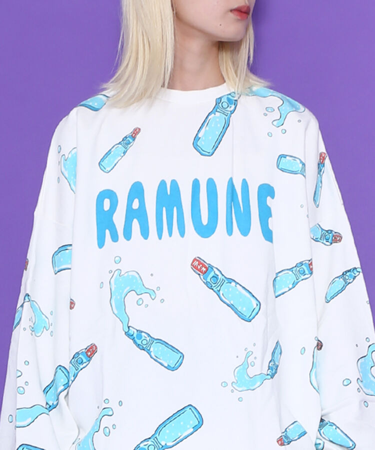 フード総柄スウェット(RAMUNE)[品番：PNYW0003973]｜PUNYUS