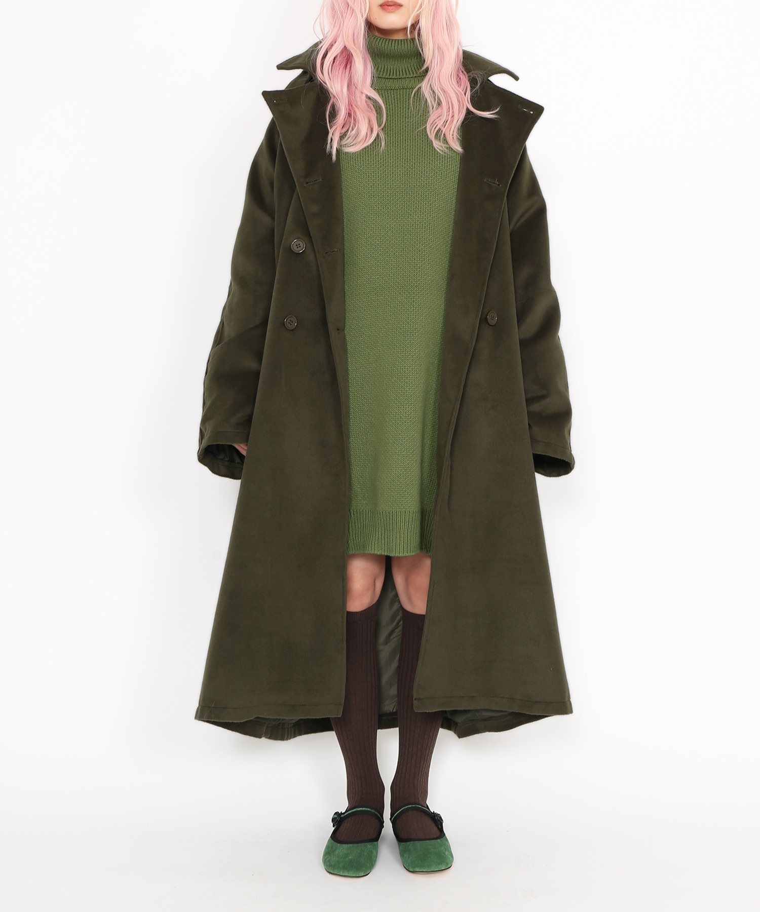 オーバーダブルロングコート[品番：PNYW0004680]｜PUNYUS （プニュズ）のレディースファッション通販｜SHOPLIST（ショップリスト）