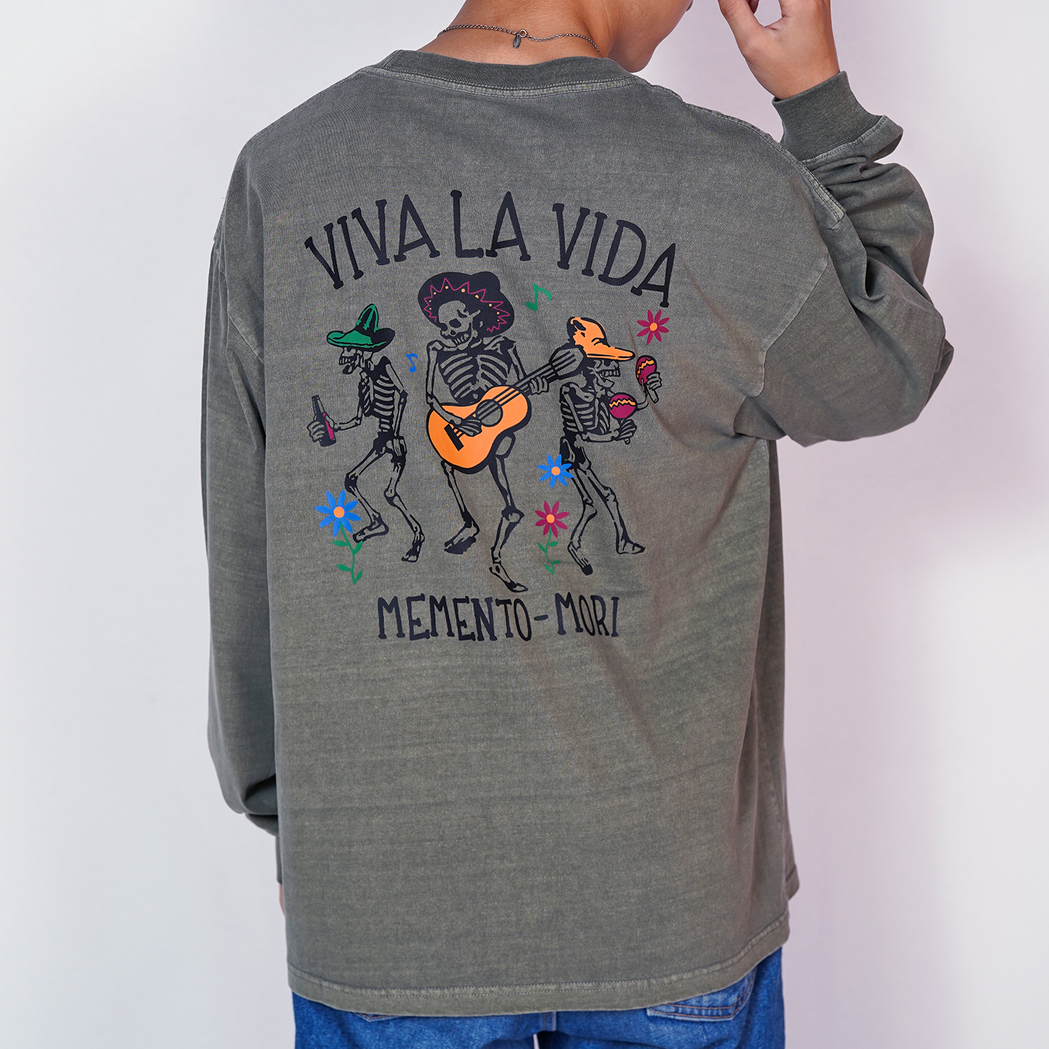 メキシカンスカル イラスト ロンt ピグメント加工 品番 Radm Modish Gaze モディッシュガゼ のメンズファッション通販 Shoplist ショップリスト