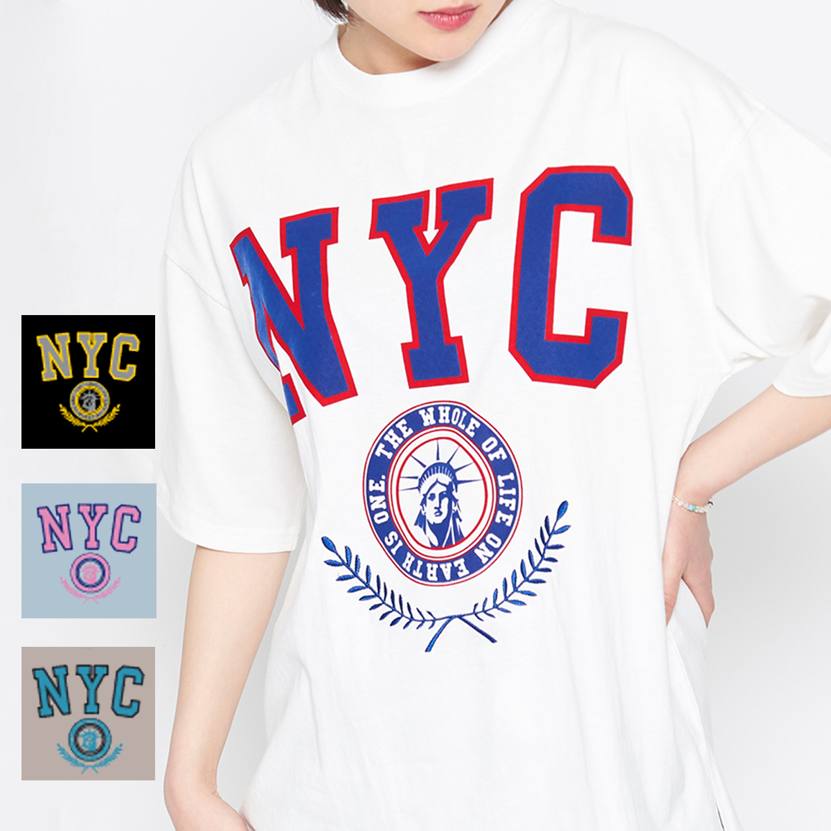 NYCカレッジロゴTシャツ [品番：RADM0000863]｜＆soiree（アンドソワレ）のレディースファッション通販｜SHOPLIST（ショップリスト）