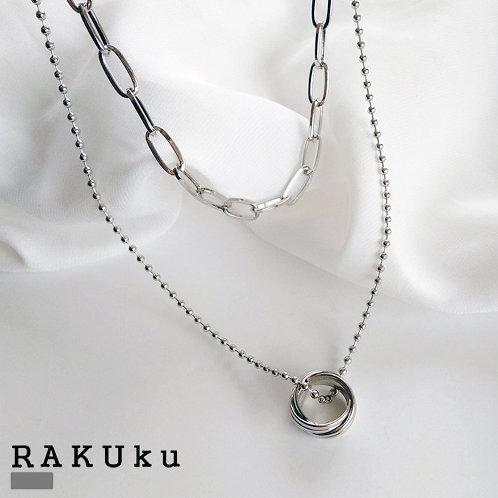 2連シルバーリングネックレス アクセサリー ネックレス ジュエリー 品番 Rkkw Rakuku ラクク のレディースファッション通販 Shoplist ショップリスト