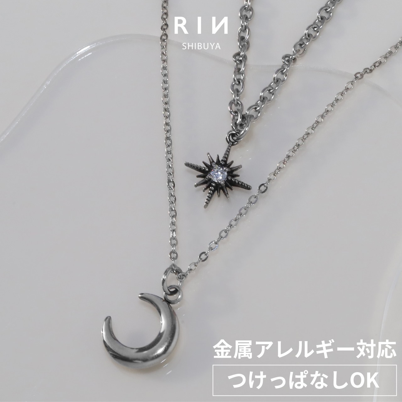 ネックレス 2連  月[品番：RINA0002039]｜ボディピアス専門店凛RIN（ボディピアスセンモンテンリンリン）のレディースファッション通販｜SHOPLIST（ショップリスト）