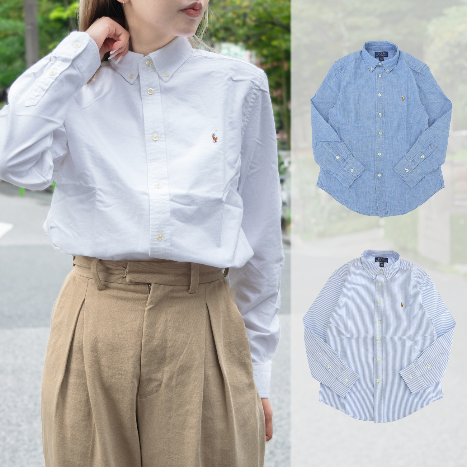 RALPH LAUREN ラルフローレン COTTON OXFORD シャツ[品番