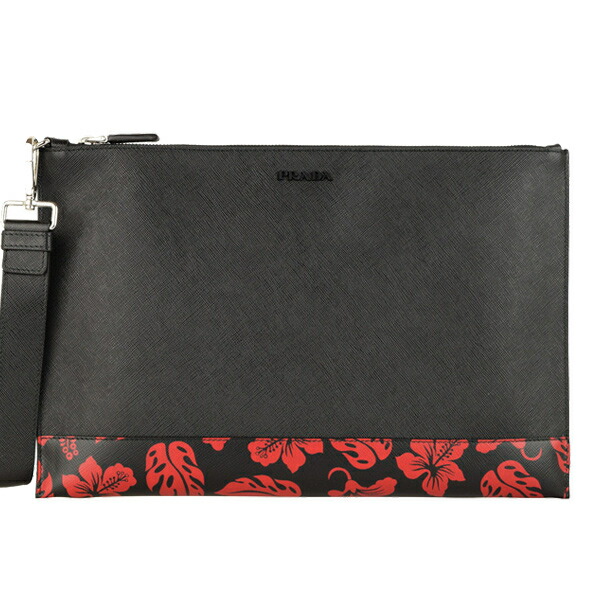 PRADA プラダ セカンドバッグ クラッチバッグ メンズ 花柄[品番