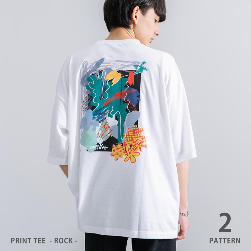 半袖Tシャツ 刺繍プリント オーバーサイズ[品番：OE000007353]｜Rocky