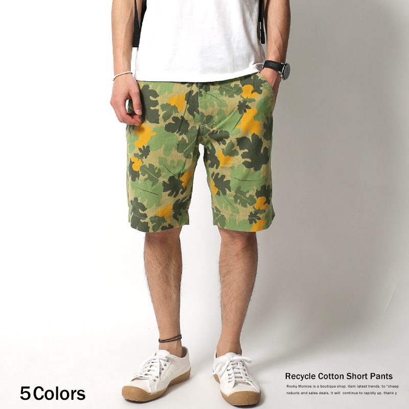 リサイクルコットンカモフラ柄ハーフパンツ メンズ ショートパンツ 品番 Oe Rocky Monroe ロッキーモンロー のメンズ ファッション通販 Shoplist ショップリスト